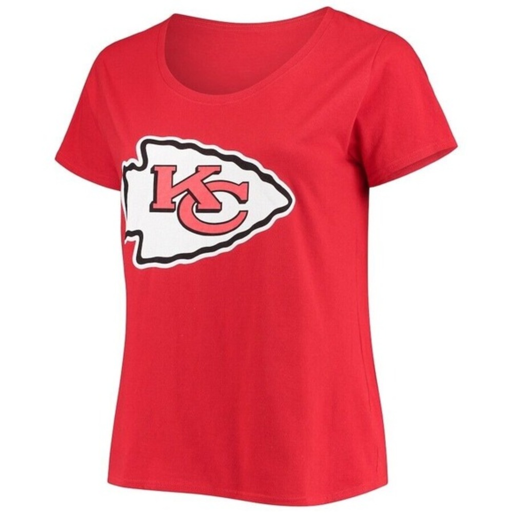 Women's Fanatics Travis Kelce Red Kansas City Chiefs V-Neck T-Shirt Lg New w/tag